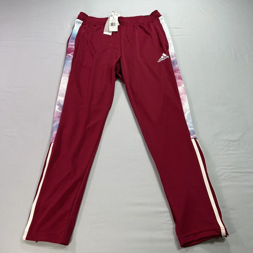 NEW Adidas Tiro Track Pants‎ Mens Large Red Striped Tapered Soccer H60008